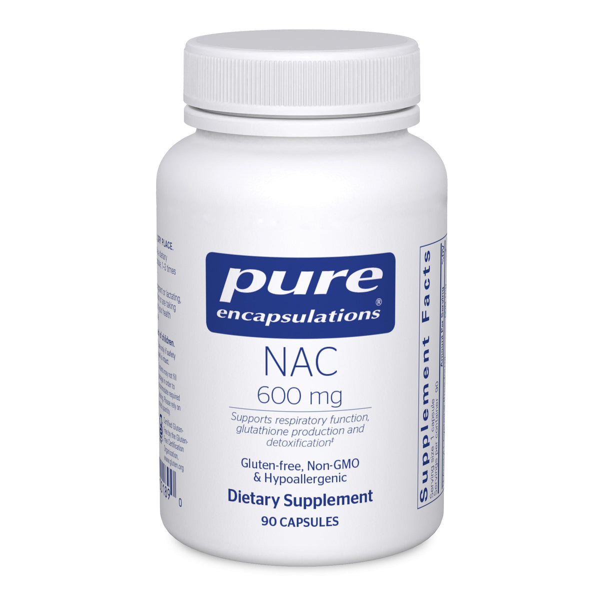 Pure Encapsulations NAC 600 mg capsules support antioxidant health and immune resilience