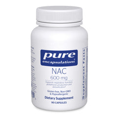 Pure Encapsulations NAC 600 mg capsules support antioxidant health and immune resilience