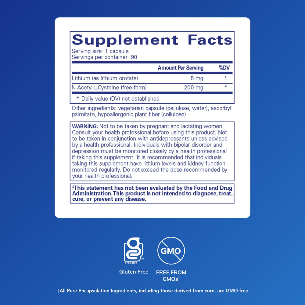 Pure Encapsulations NAC capsule close-up highlighting brain health support potential.