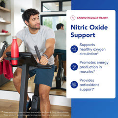 Pure Encapsulations Nitric Oxide Support capsules close-up may support circulatory health during activity