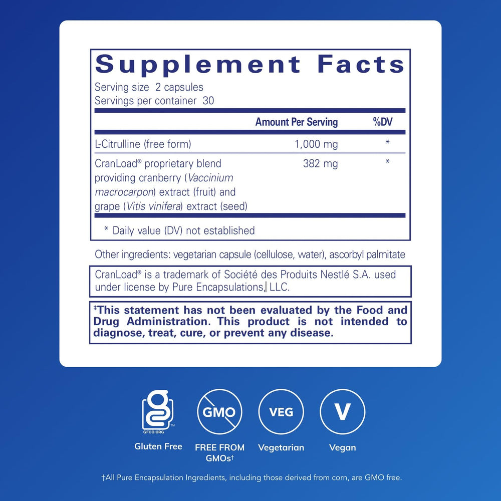 Pure Encapsulations Nitric Oxide Ultra capsules close-up for daily supplementation