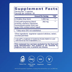 Pure Encapsulations Nitric Oxide Ultra capsules shown for convenient daily use.
