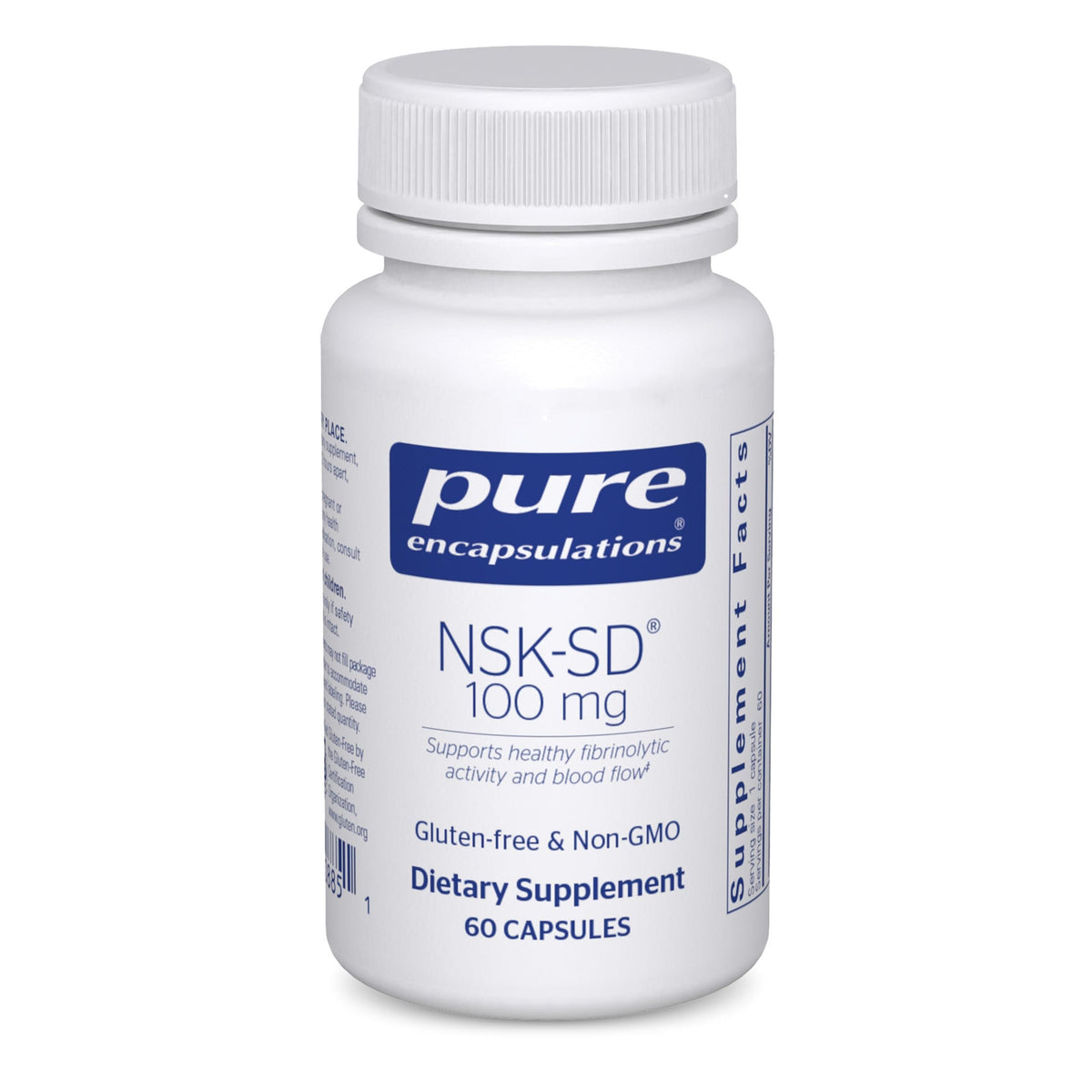 Pure Encapsulations NSK-SD bottle front for circulation support.