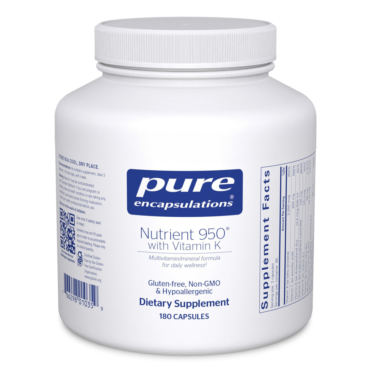 Pure Encapsulations Nutrient 950 bottle-front for daily wellness