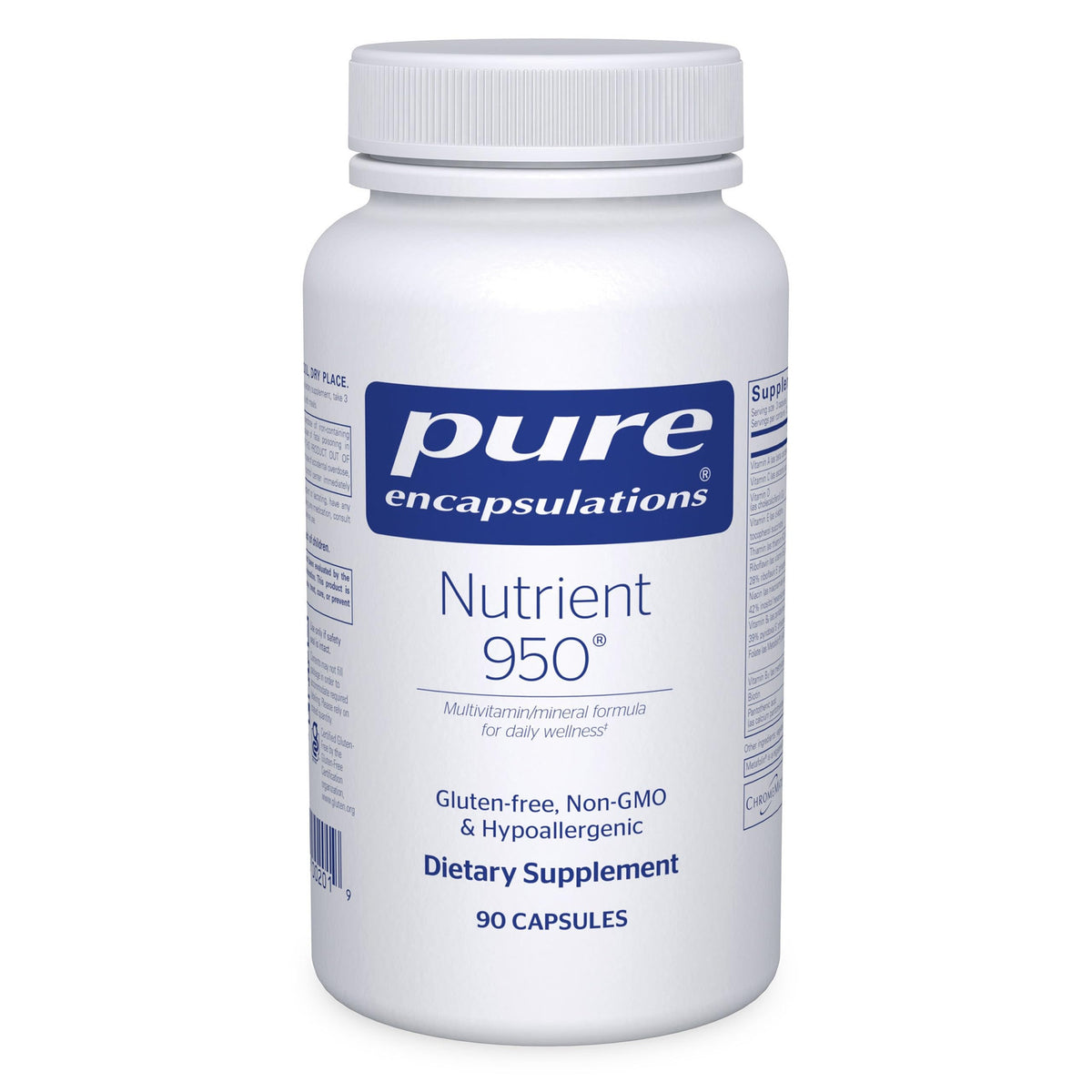 Pure Encapsulations Nutrient 950 bottle front supports daily wellness.