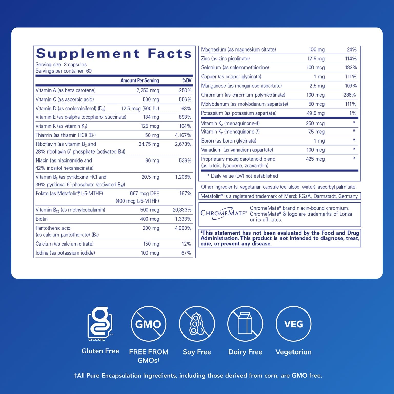 Pure Encapsulations Nutrient 950 capsules closeup highlighting contents