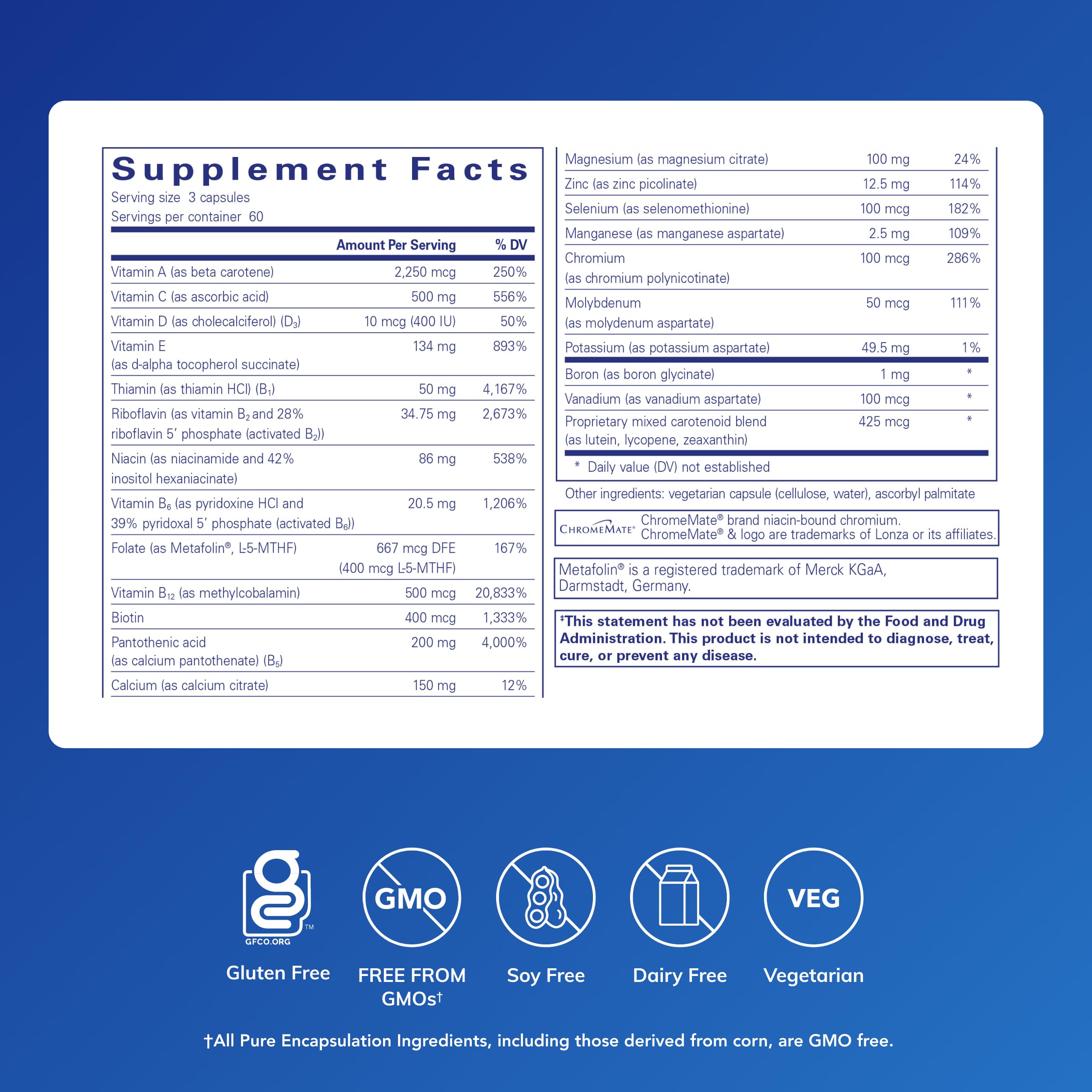 Pure Encapsulations Nutrient 950 capsules close-up for daily supplementation