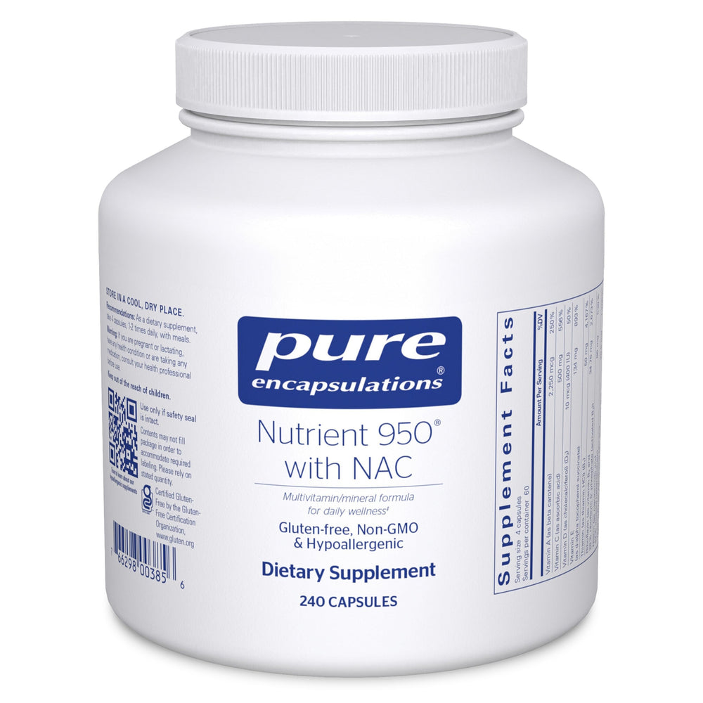 Pure Encapsulations Nutrient 950 with NAC bottle for daily immune-friendly support.