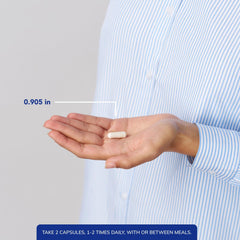 Nutrition facts panel close-up for Pure Encapsulations Calcium MCHA with Magnesium