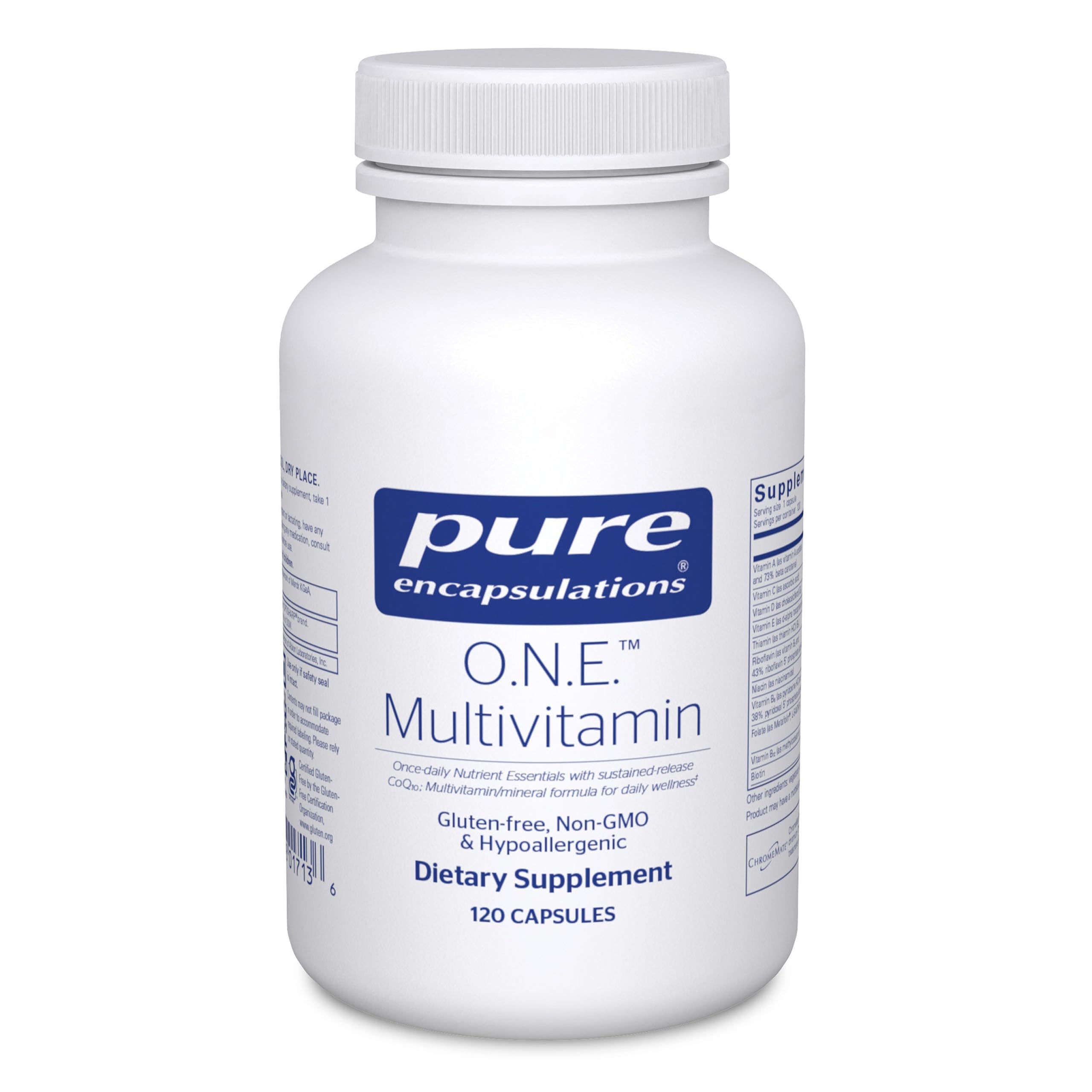 Pure Encapsulations O.N.E. multivitamin bottle shown for daily wellness