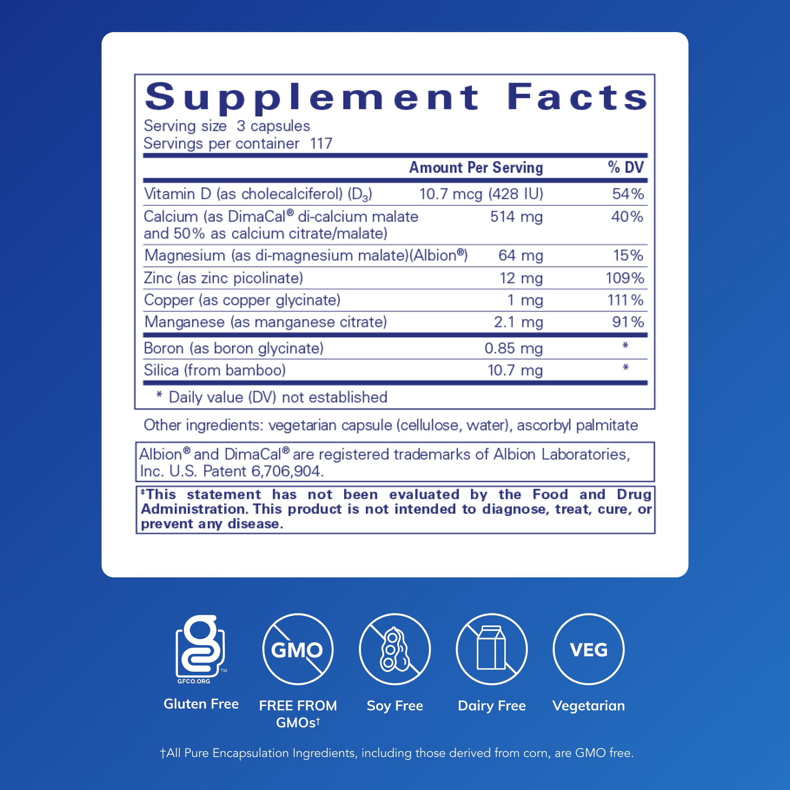 OsteoBalance capsules arranged for daily calcium support
