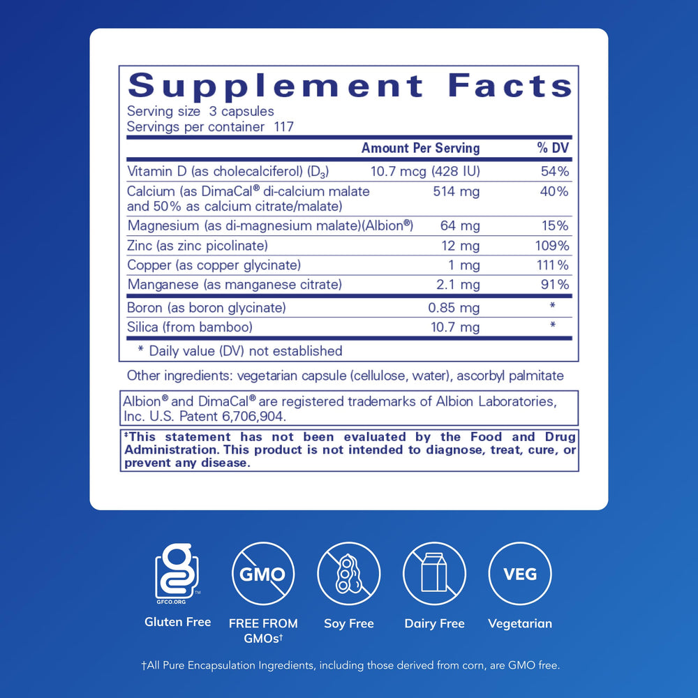 OsteoBalance capsules arranged for daily calcium support