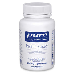 Pure Encapsulations Perilla Extract bottle highlighting concentrated polyphenols for mucosal support