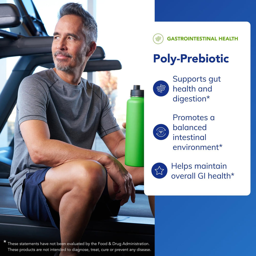 Pure Encapsulations Poly-Prebiotic bottle pour demonstrates convenient daily use.