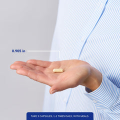 Label close-up detailing dosage and ingredients