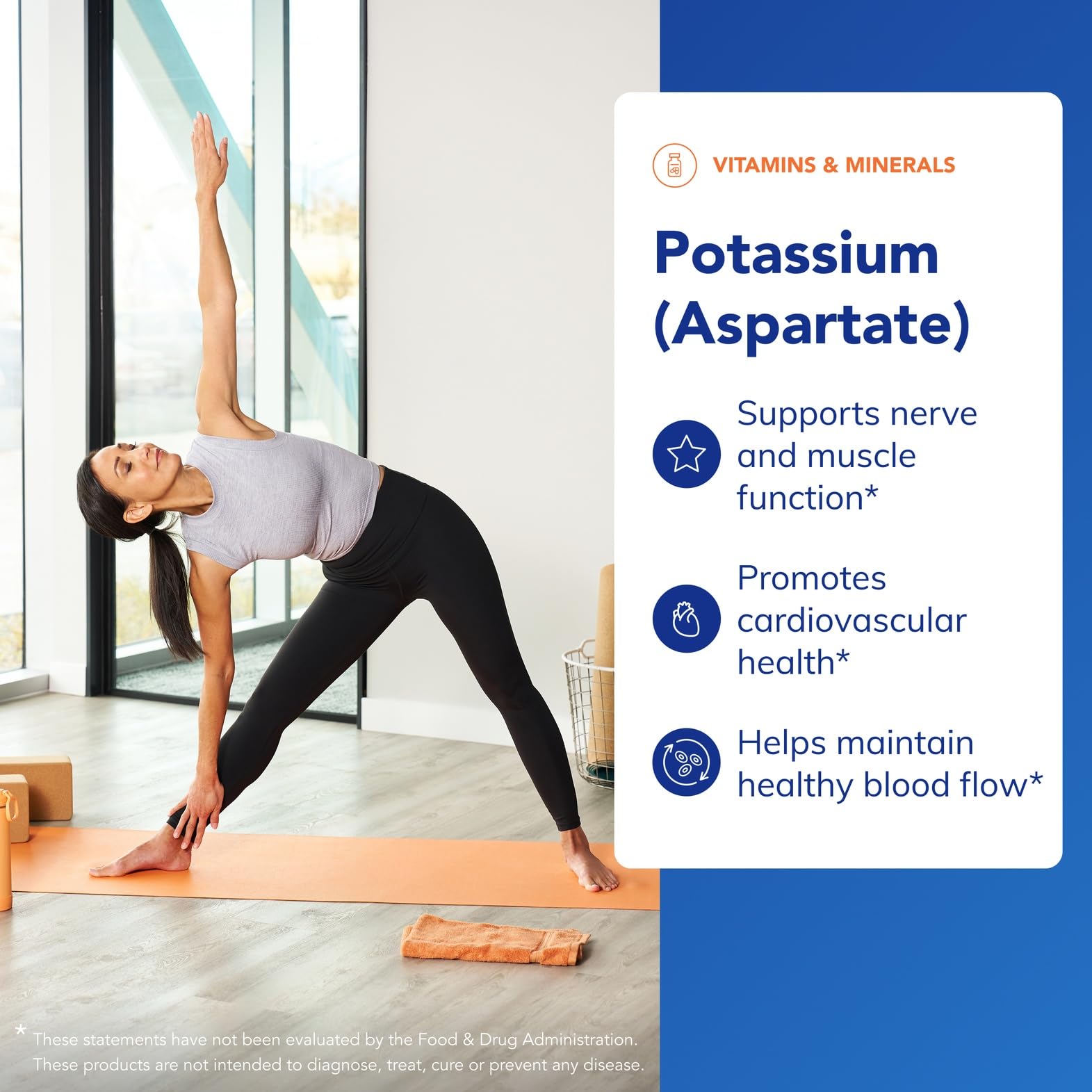 Etiqueta del producto con información de Pure Encapsulations Potasio Aspartato y dosis.