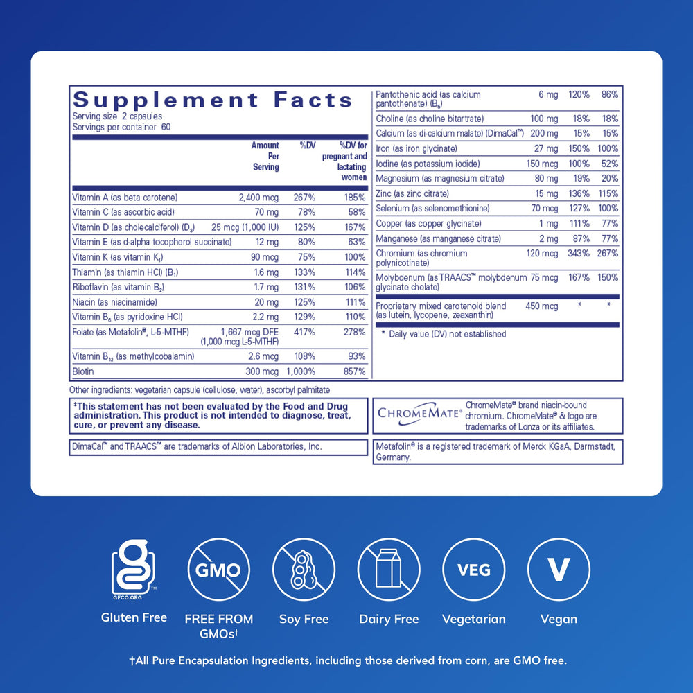 PreNatal Nutrients capsules close-up for daily use