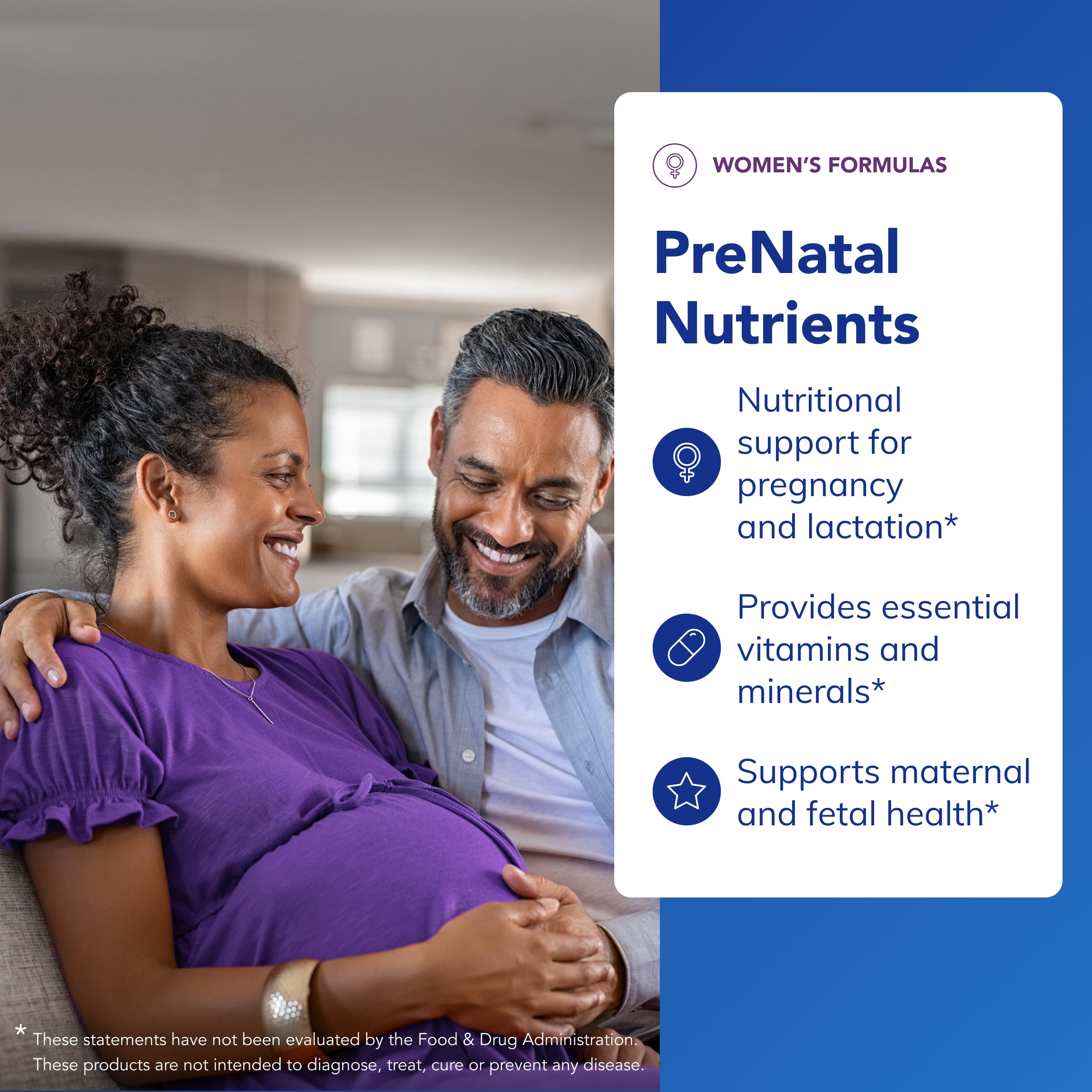 PreNatal Nutrients gluten-free non-GMO label on packaging