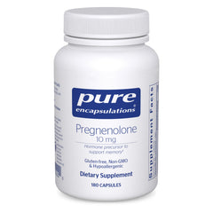 Pure Encapsulations Pregnenolone 10 mg bottle promotes memory support and focus