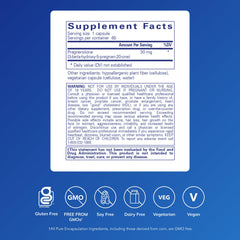 Pure Encapsulations Pregnenolone 30 mg capsules sealed, ready for daily use and hormone balance exploration