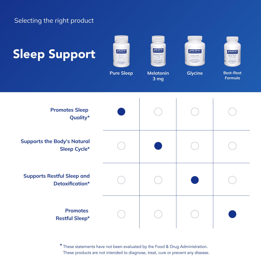 Pure Encapsulations Pure Sleep nightly routine setup promotes relaxed wind-down.