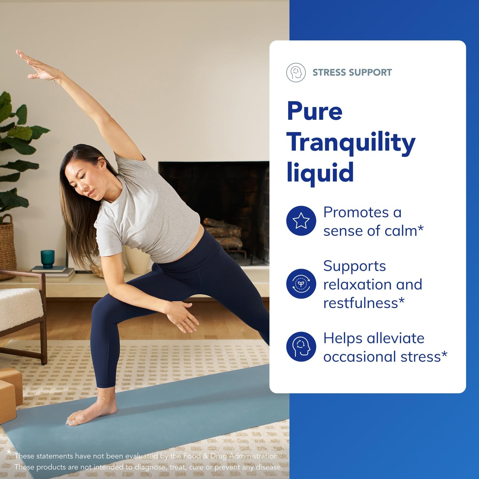 Pure Encapsulations Pure Tranquility Liquid label detail highlighting ingredients and allergen-free features.