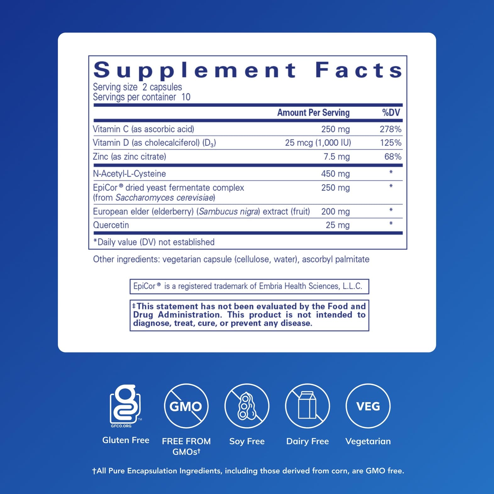 Close-up of PureDefense NAC capsules highlighting purity and immune support