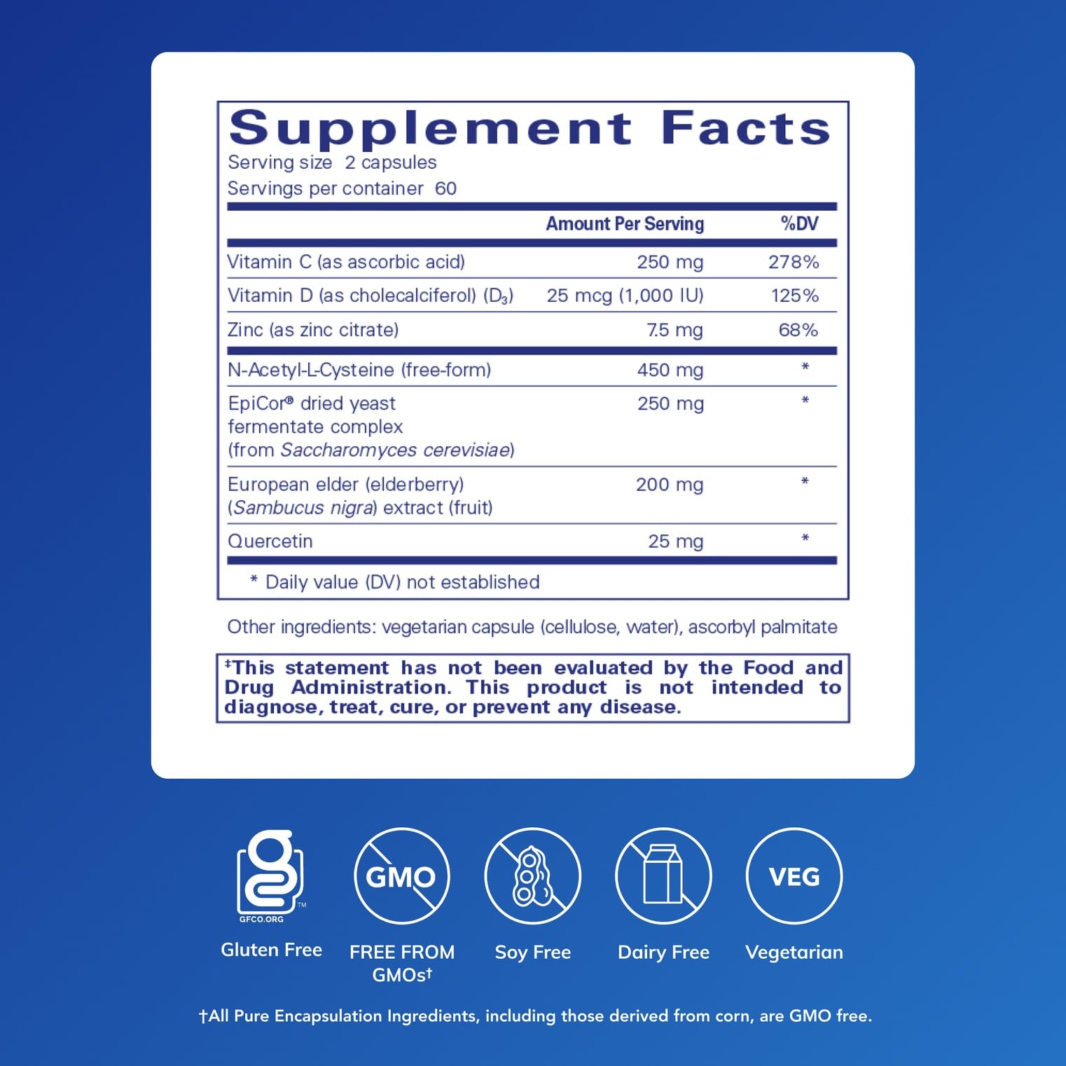 Close-up of PureDefense NAC capsules highlighting immune support potential.