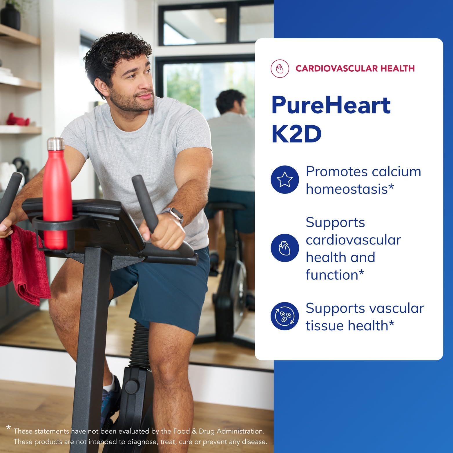 Close-up of Pure Encapsulations PureHeart K2D label highlighting MK-7 and D3 for heart health
