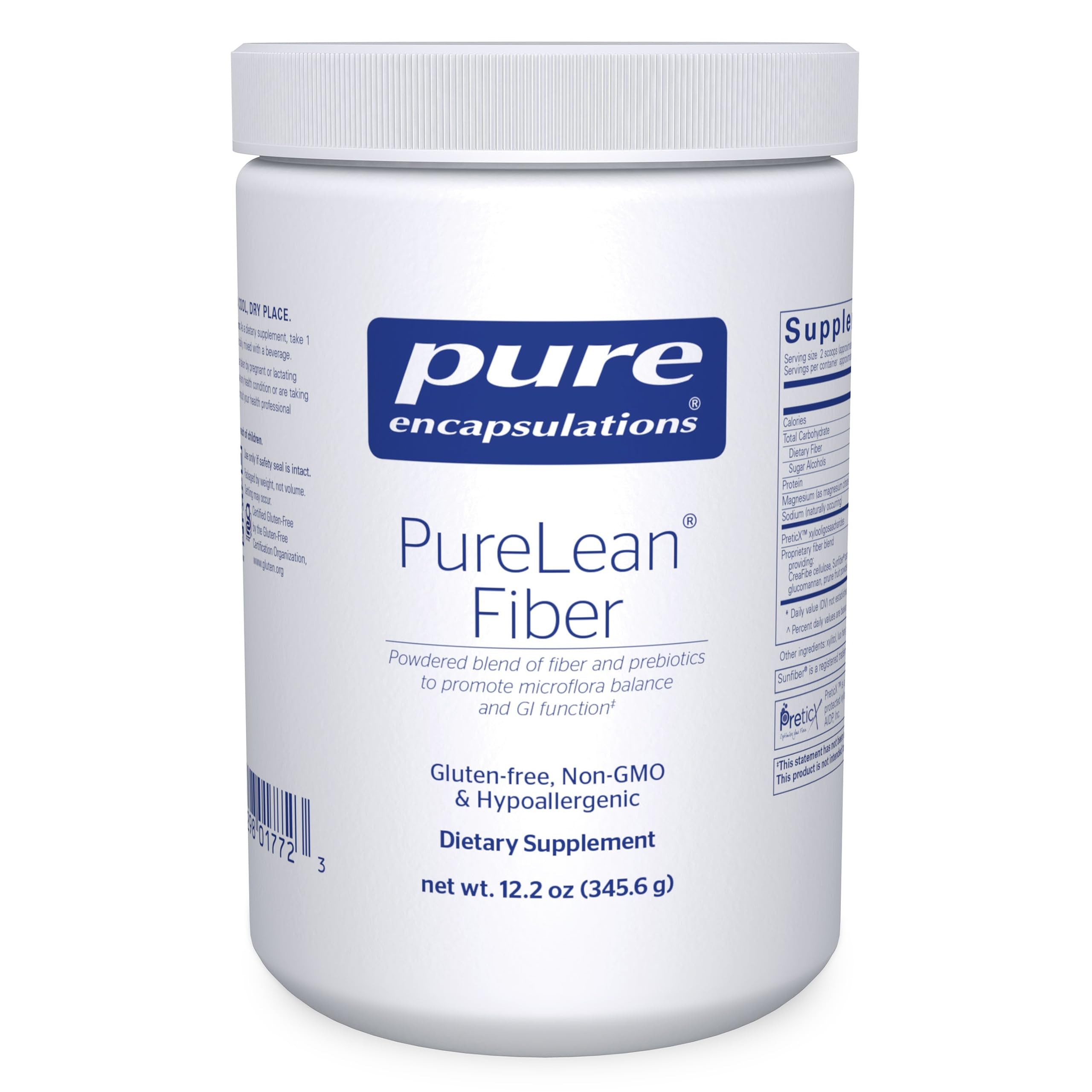 Pure Encapsulations PureLean Fiber bottle for daily digestive support and regularity.