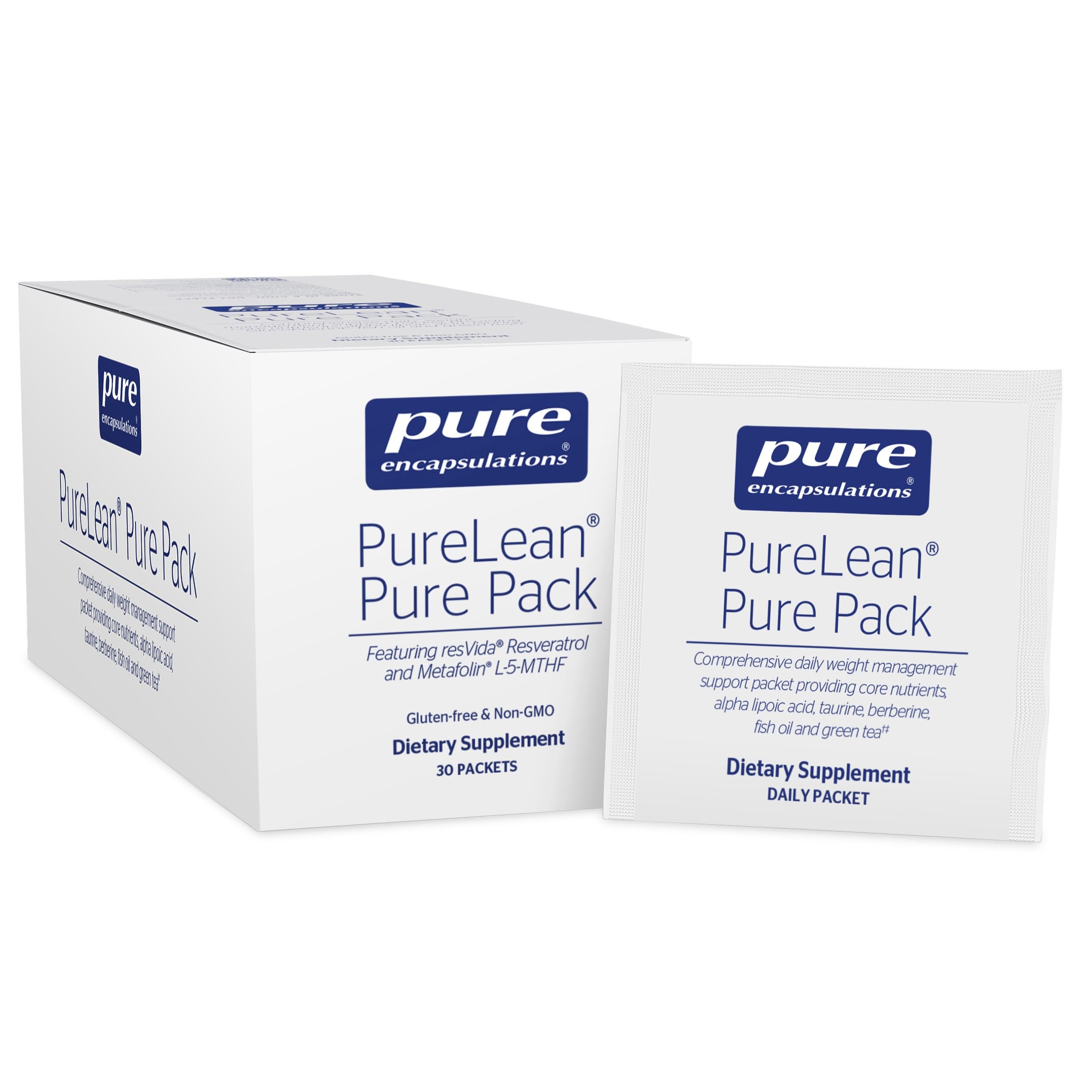 Pure Encapsulations PureLean Pure Pack bottle for easy daily dosing with meals.