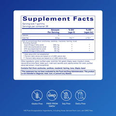 Gummies from Pure Encapsulations PureNutrients EPA/DHA Gummy show lemon-lime flavor and easy chew.