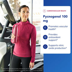 Packaging and label of Pure Encapsulations Pycnogenol 100 mg on display.