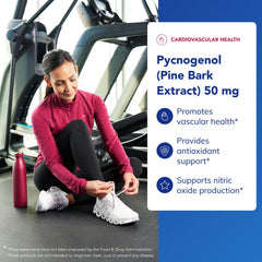 Pure Encapsulations Pycnogenol capsules closeup highlighting easy daily antioxidant support.