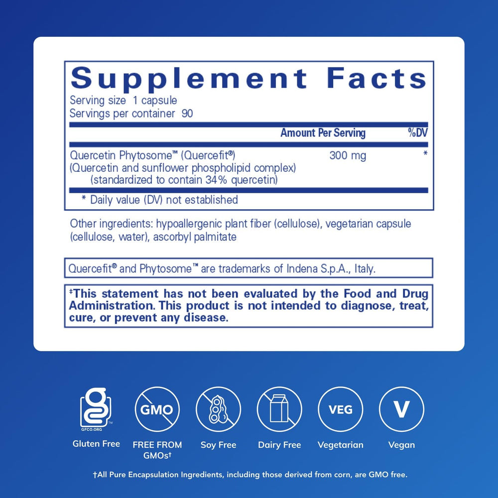 Quercetin UltraSorb capsules in bottle, convenient for daily immune support.