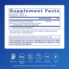 Quercetin UltraSorb capsules in bottle, convenient for daily immune support.