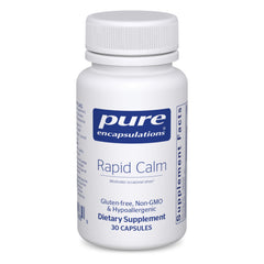 Pure Encapsulations Rapid Calm bottle ready for daily stress support and mindful balance.