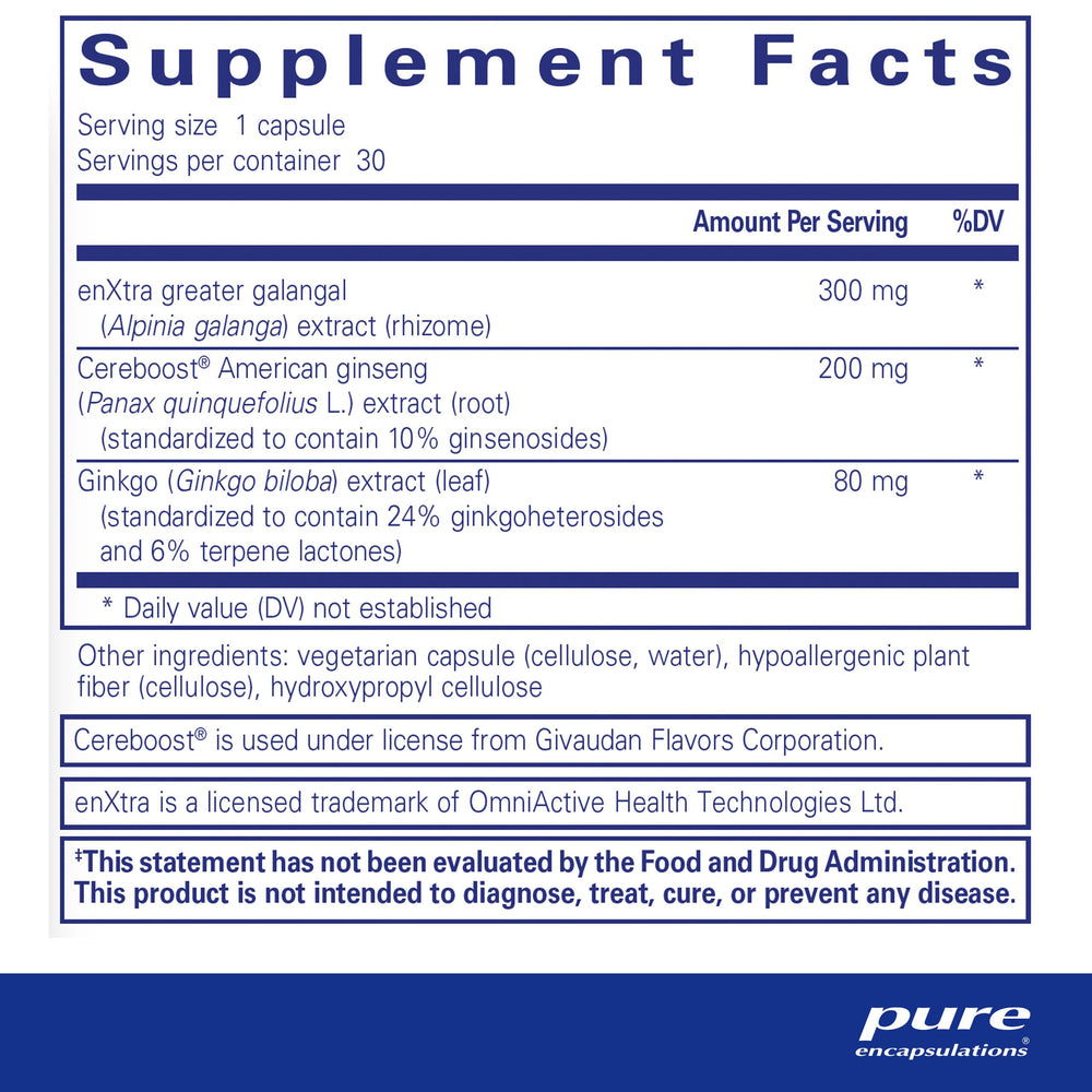 Pure Encapsulations Rapid Mental Energy capsules ready for on-the-go clarity.