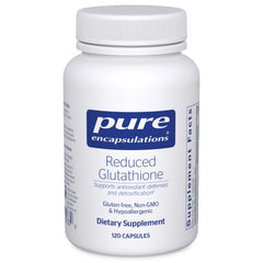 Pure Encapsulations Reduced Glutathione bottle front for antioxidant support