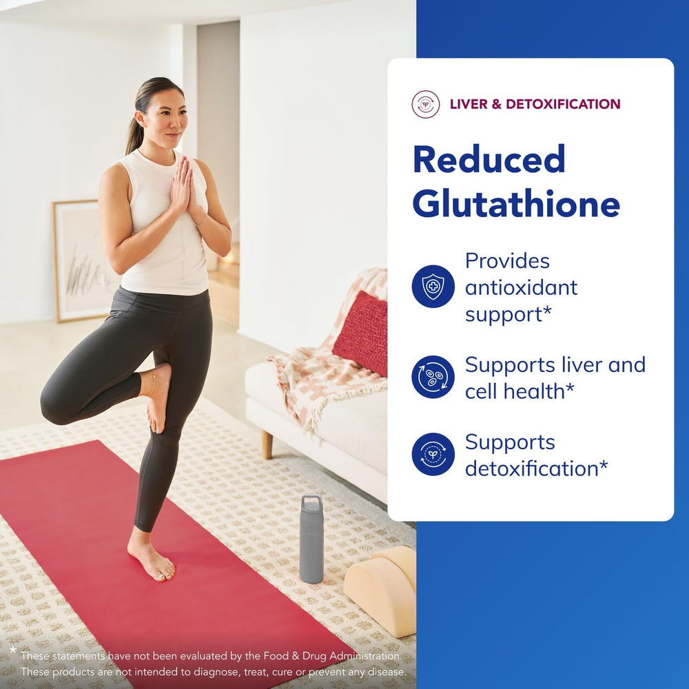 Pure Encapsulations Reduced Glutathione label detail showing purity