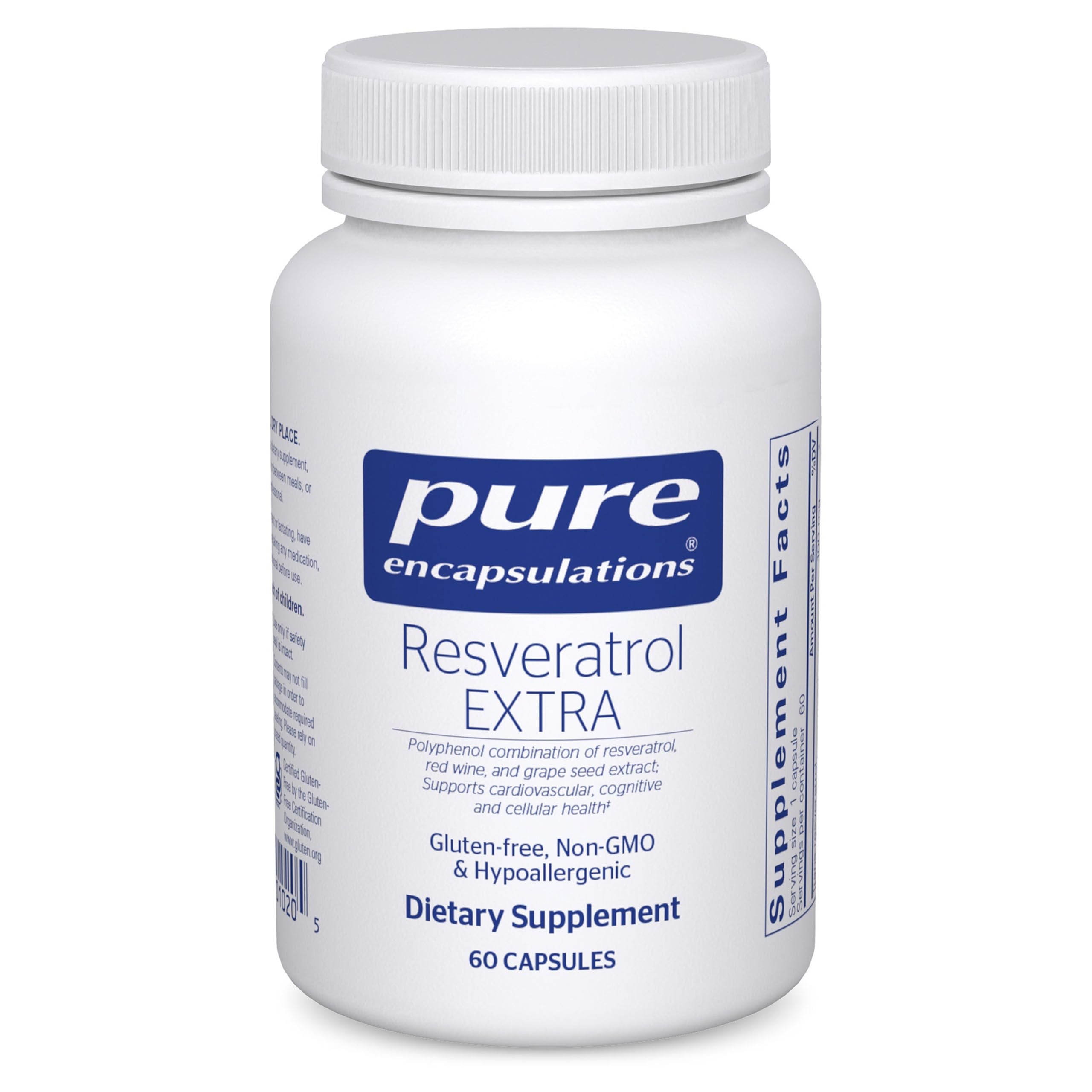 Pure Encapsulations Resveratrol EXTRA bottle supports daily antioxidant routine