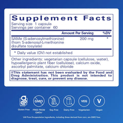Pure Encapsulations SAMe capsule on table ready for daily wellness