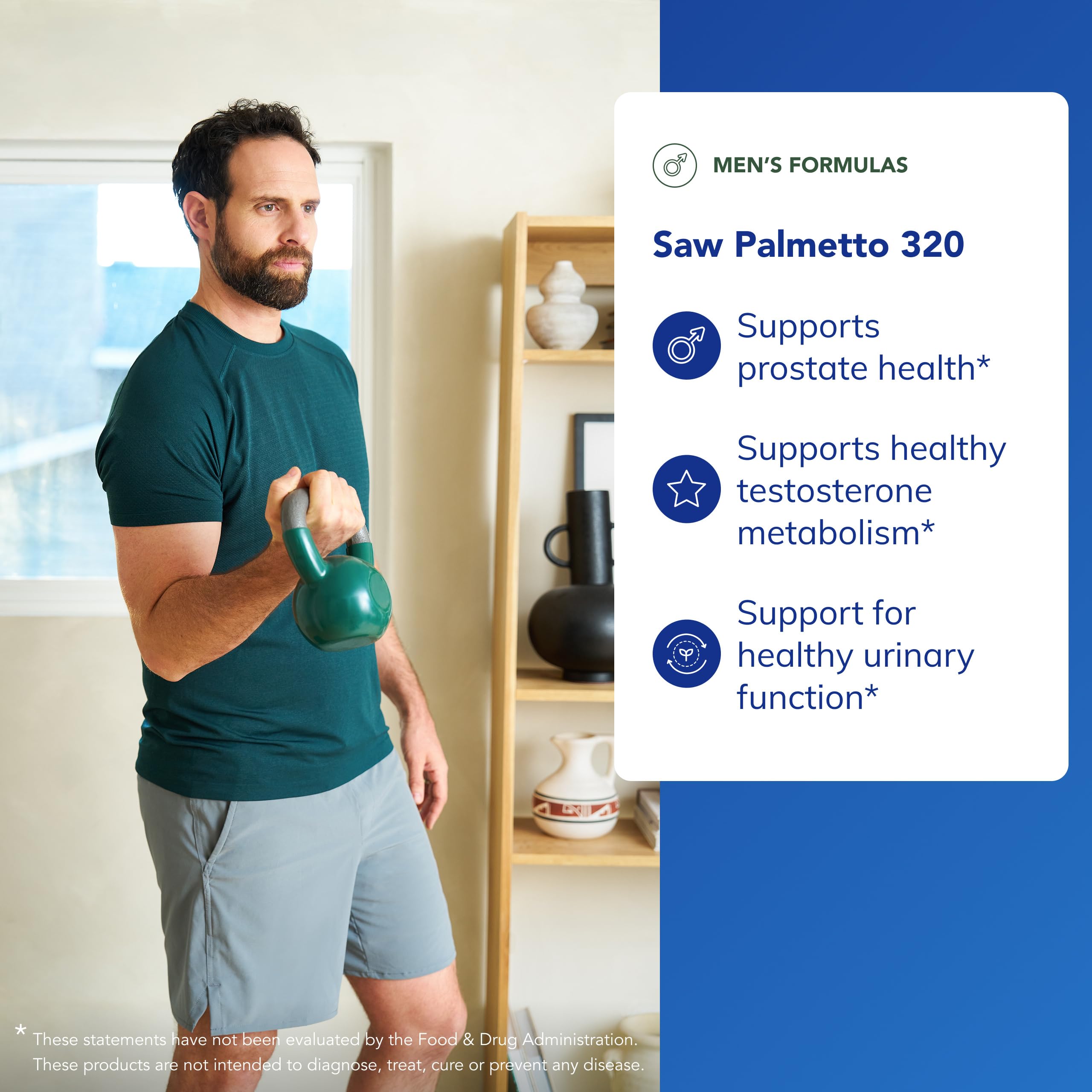 Saw Palmetto 320 label highlighting purity and concentration