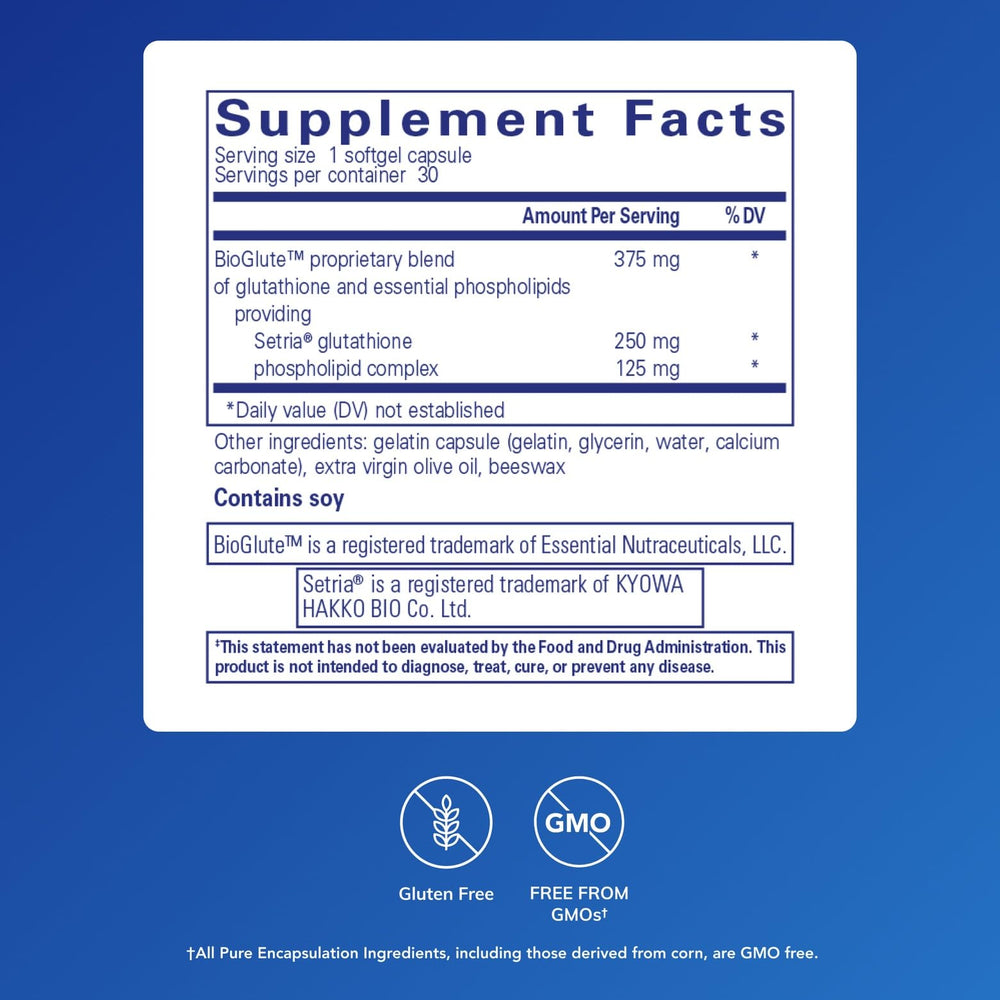 Setria glutathione ingredient bottle highlighting premium antioxidant.