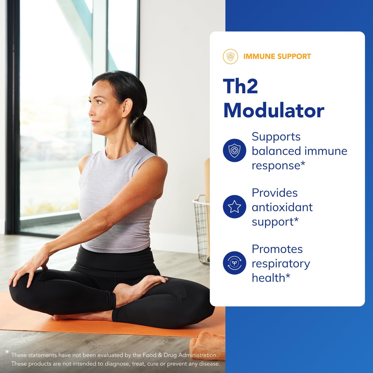 Pure Encapsulations Th2 Modulator capsules spill from bottle for daily immune health use.