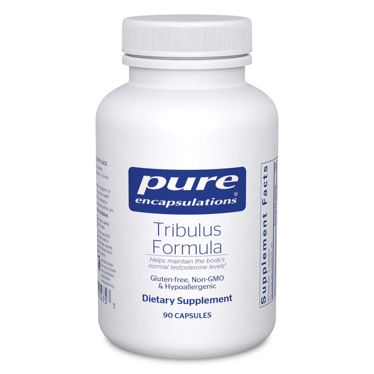 Pure Encapsulations Tribulus Formula bottle suggesting potential hormonal balance support