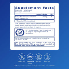 Pure Encapsulations Ubiquinol-QH softgel capsules for daily energy metabolism.