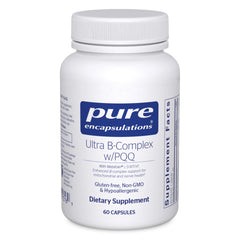 Pure Encapsulations Ultra B-Complex with PQQ bottle front view highlighting daily energy support