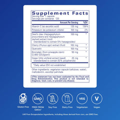 Pure Encapsulations Uric Acid Formula capsules, convenient daily intake for uric acid support.