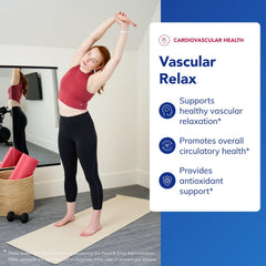 Pure Encapsulations Vascular Relax daily-use capsules for ongoing circulatory support.